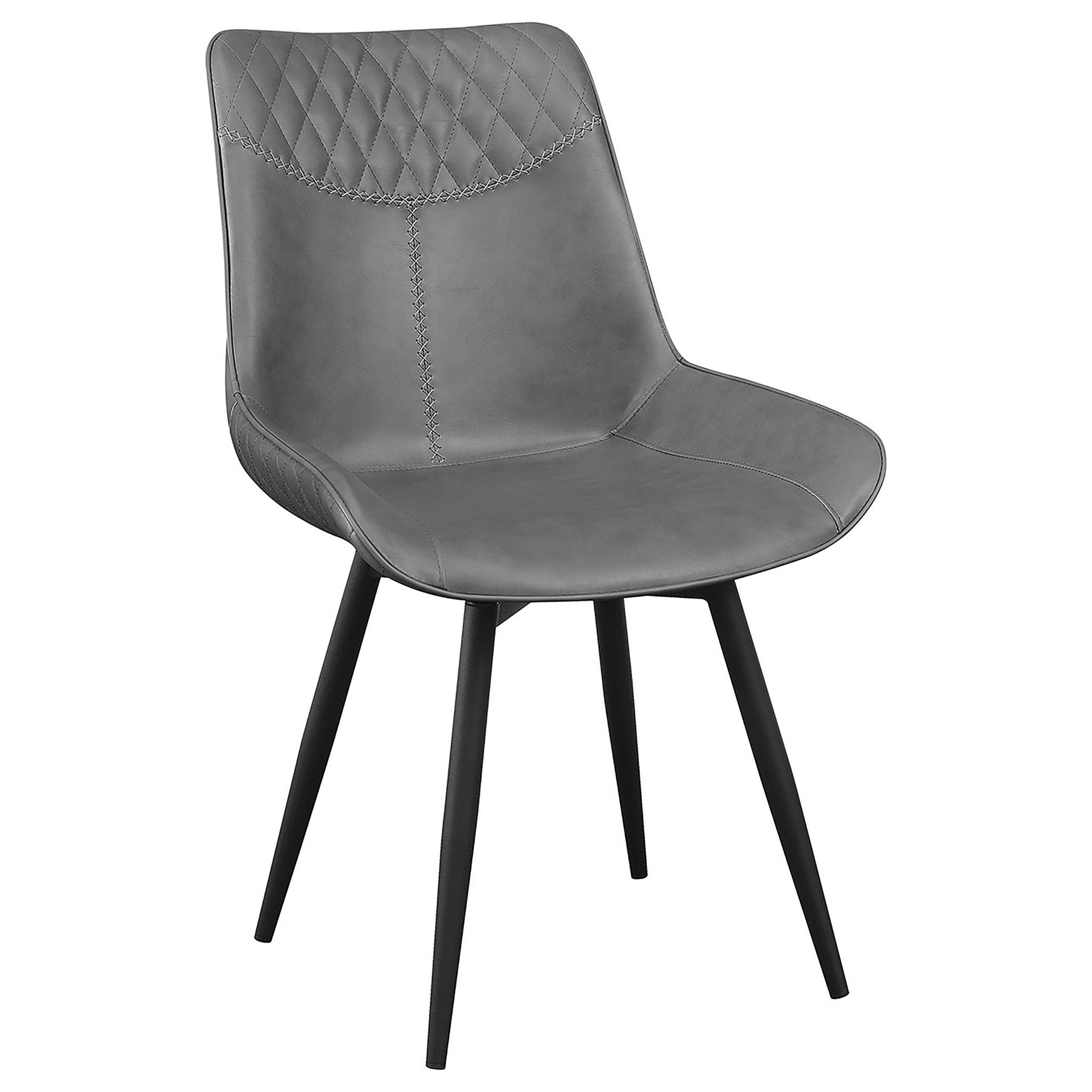 Brassie Upholstered Swivel Dining Side Chair Grey (Set of 2) - Atlantic Fine Furniture Melbourne FL