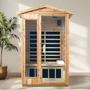 2 Person Far Infrared Old Fir Outdoor Sauna Room - Natural