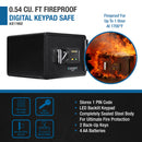 0.54 Cubic Ft Keypad Fireproof Security Safe - Black