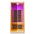 Low EMF, Wide Space Hemlock Double Doors Great Glass Luxury Indoor Far Infrared Sauna Room
