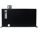 Heavy Duty Hydraulic Fluid Tank 10 Gal Steel Reservoir With Strainer, Gauge & Breather Cap For Tractors & Trucks - Black