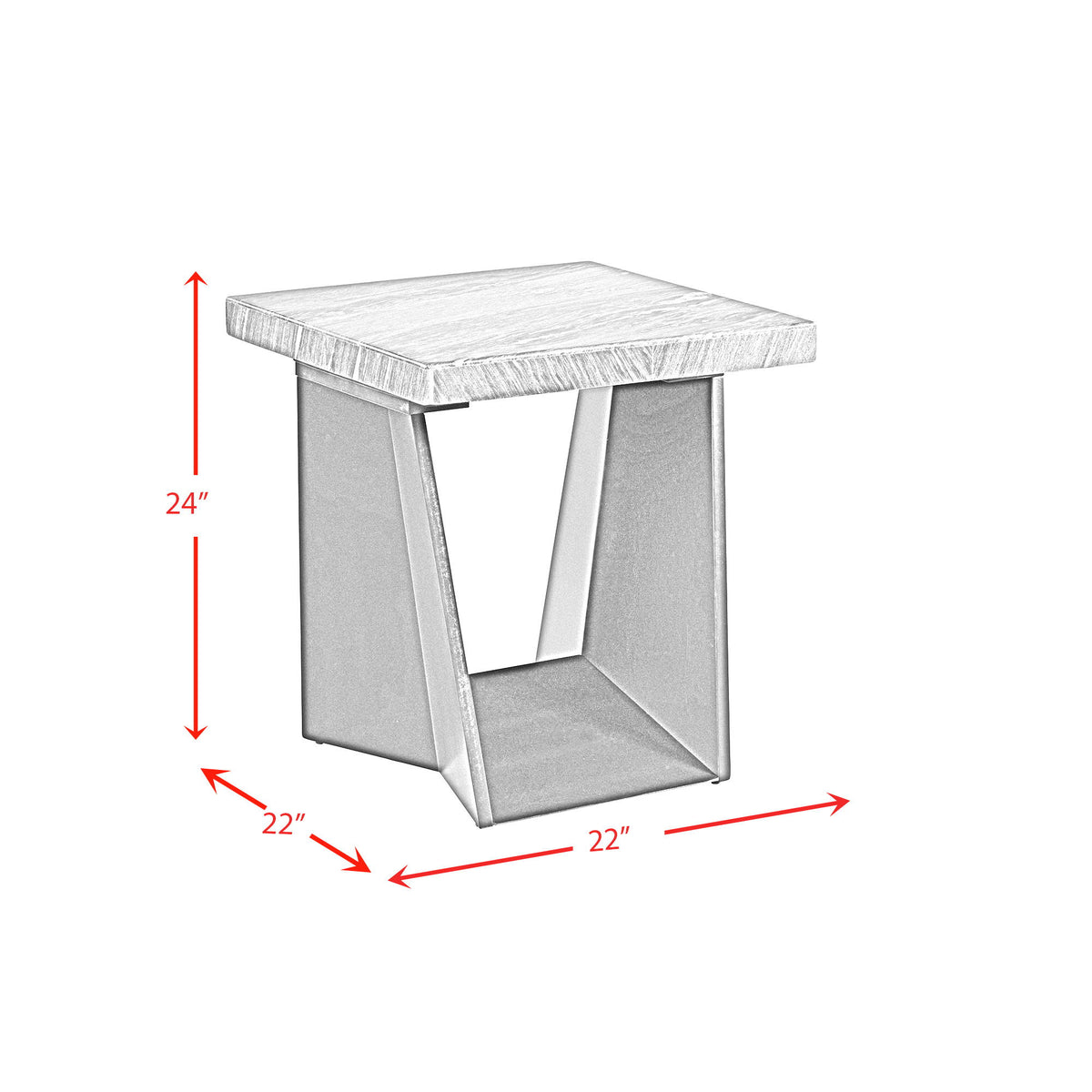 Beckley End Table in Black by Elements International, view 17