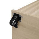 Kitchen Island Cart, Rolling Serving Utility Trolley Cart Modern Kitchen Island With Storage Drawer Wine Rack Lockable Casters, Kitchen Cart For Kitchen, Dining Room, Bar Living Room - Natural