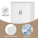 Modern Bathroom Storage Cabinet With Two Laundry Baskets, One Drawer, Adjustable Shelf