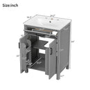 Bathroom Vanity With Ceramic Sink, Soft Close Doors, Flip Drawer, Double Layer Door Shelves