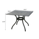 Arch Mesh Dining Table With Lightweight Frame - Black
