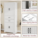 Elegant Multi Functional Storage Cabinet With Slide Rail Drawers, Adjustable Shelves