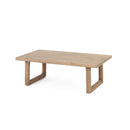 4 Pieces Acacia Wood Patio Furniture Set, Outdoor Furniture With Coffee Table, Patio Conversation Set Deep Seating With Soft Cushion, Porch Chairs For Backyard Porch Balcony - Brown Wash / Beige