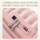 20" / 24" / 28" 3 Pieces / Set Spinner Wheel Luggage, Carry On Suitcase, With Cup Holder & USB Port & Phone Holder