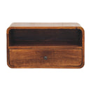 Curved Upper Slot Floating Nightstand