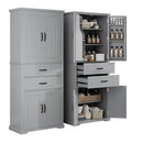 Elegant Multi Functional Storage Cabinet With Slide Rail Drawers, Adjustable Shelves