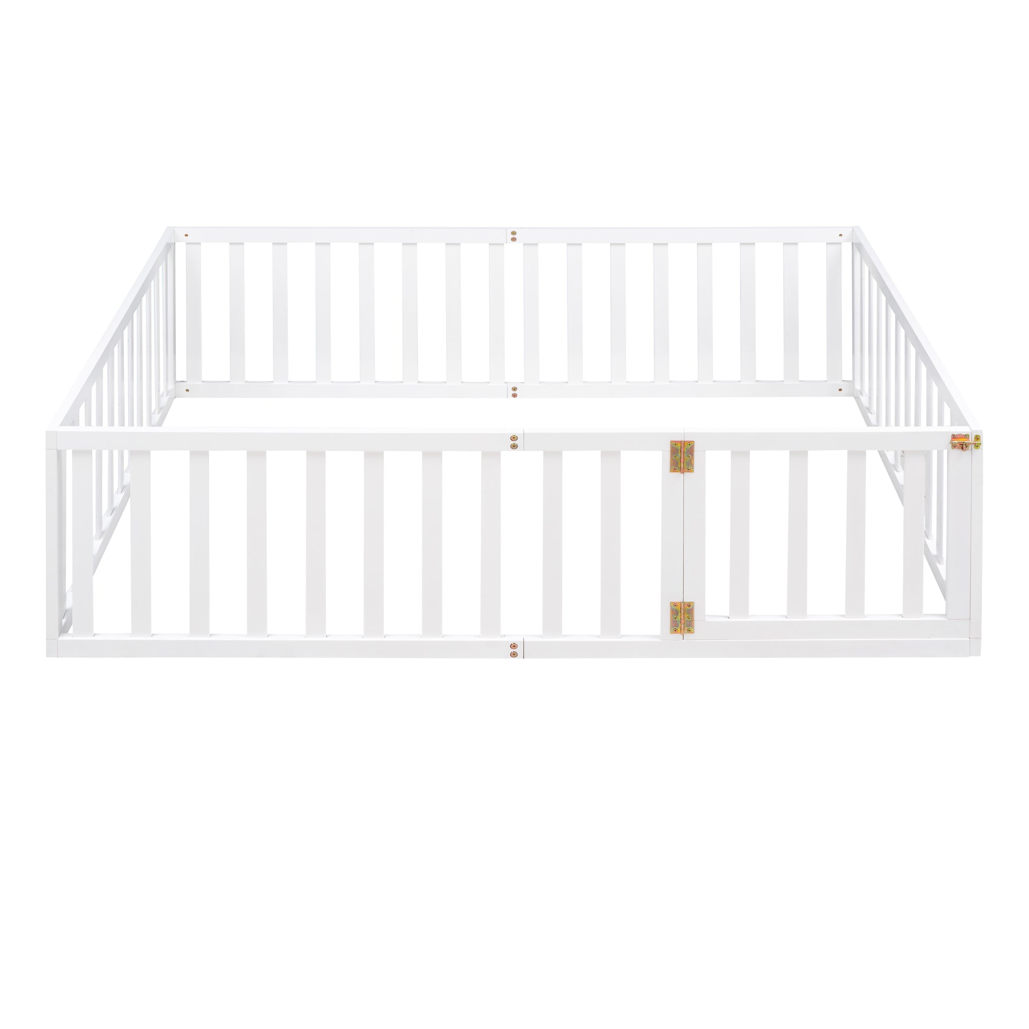 Full Size Wood Daybed Frame with Fence, White(OLD SKU:WF289662AAK)
