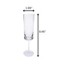 Oval Halo Unbreakable Plastic Champagne Flutes (Set of 4), Acrylic Wedding Mimosas Glasses, 4Oz - Clear