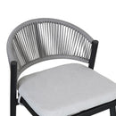 Outdoor 26" Counter Height Metal Frame Counter Stools With Scallop Shaped Backrest & Water Resistant Cushions