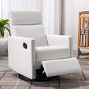 Modern Upholstered Rocker Nursery Chair Plush Seating Glider Swivel Recliner Chair