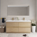 Bathin Freestanding Bathroom Vanity With Double Sinks, Bathroom Storage Vanity Cabinet With Stone Resin Countertop And Soft Close Drawers