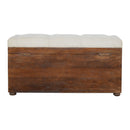 Linen Storage Trunk - Chestnut / White Linen
