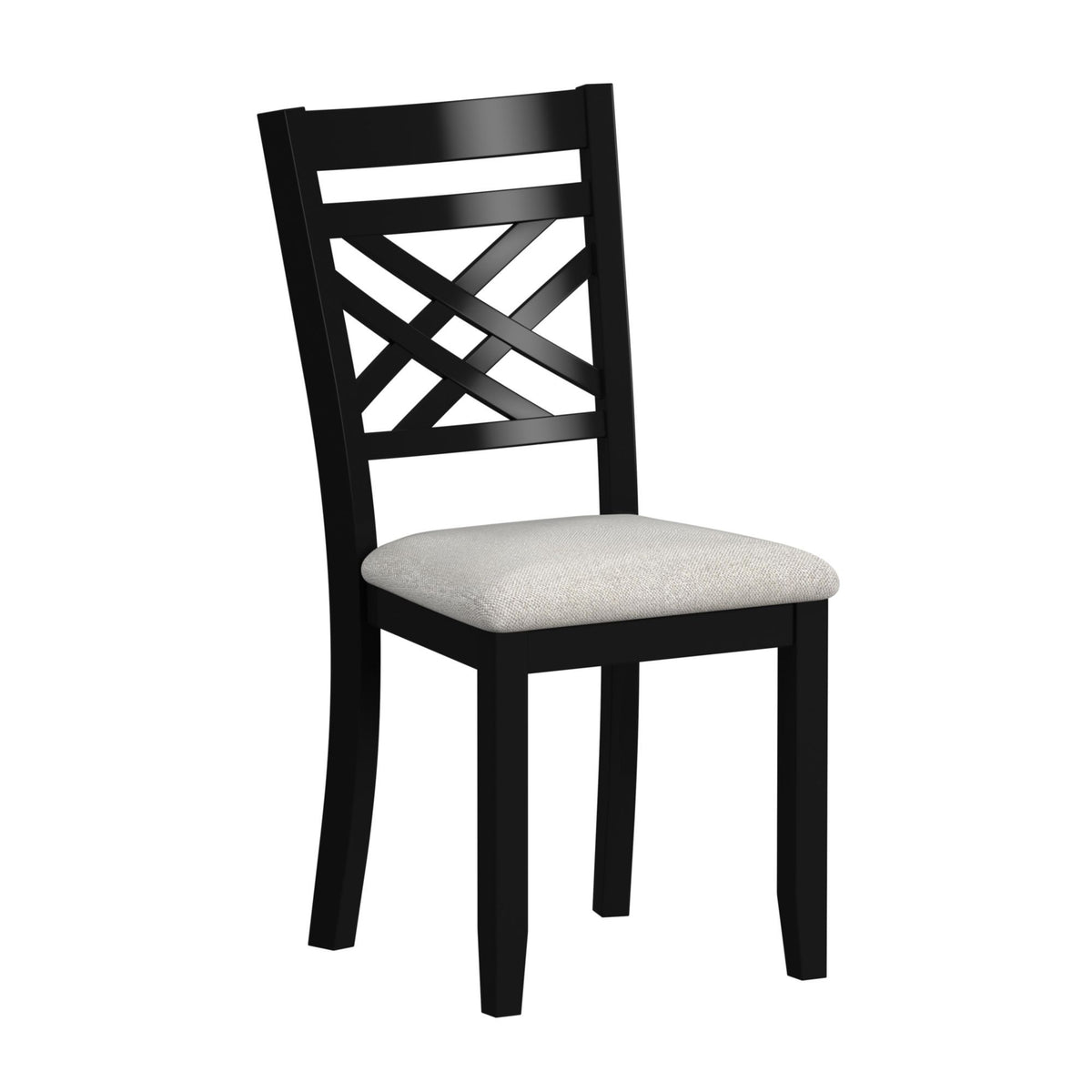 Brooks 6 Piece Dining Set With Table, 4 Wood Back And Upholstered Seat Chairs, And Bench in Black by Elements International, view 27