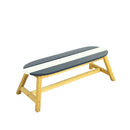 Naturally Playful Kids Picnic Table With Umbrella, Indoor / Outdoor Fun - Blue / White Stripes