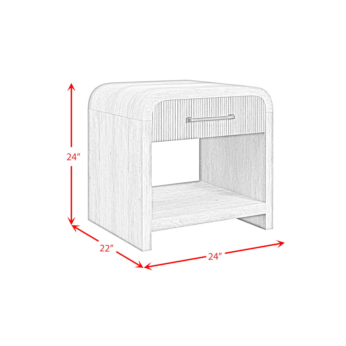 Ridgemont End Table With USB in Black by Elements International, view 17