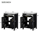 Modern Bathroom Vanity With Ceramic Sink, Soft-Close Doors, Flip Drawer, U-Shaped Shelves, Elegant Storage Solution