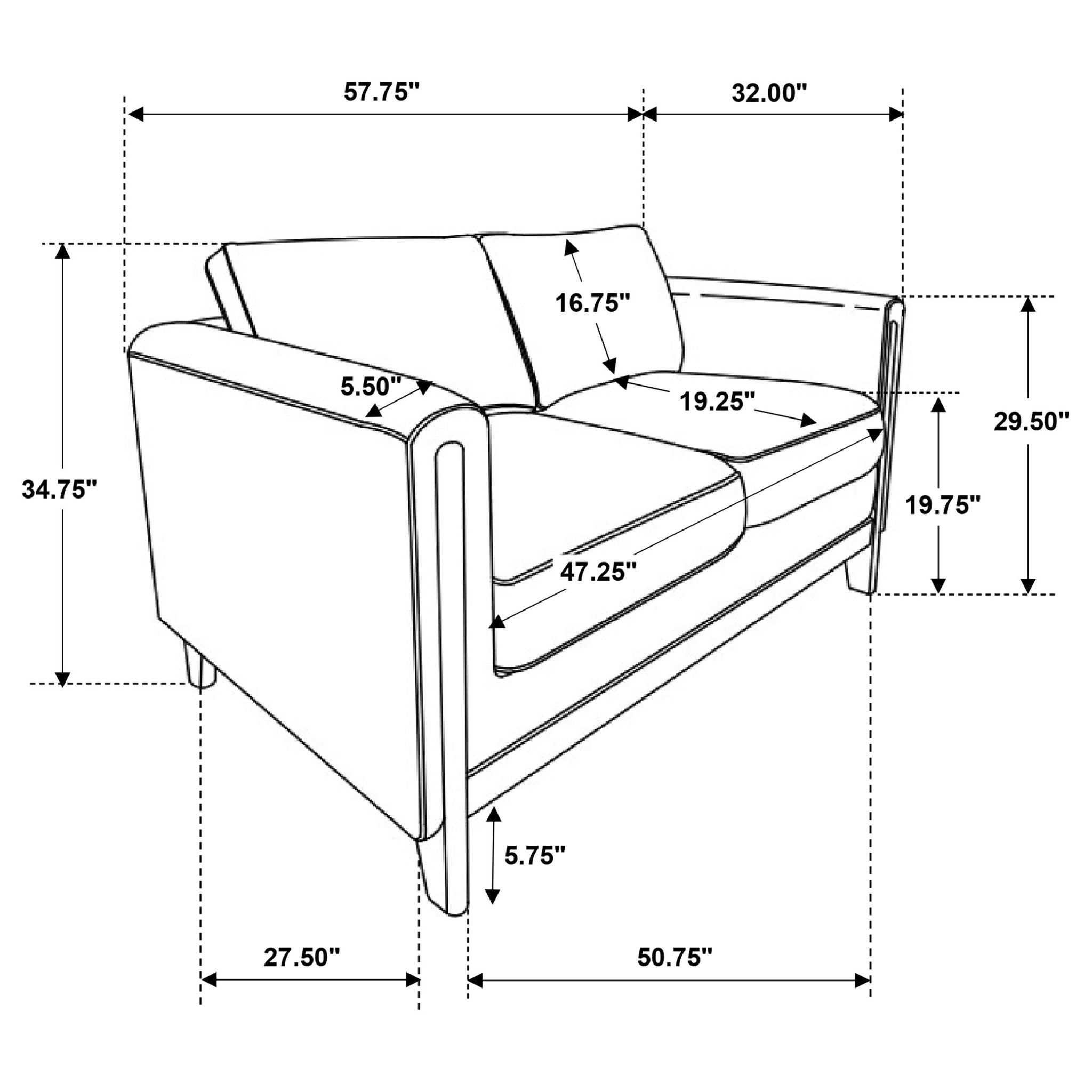Islington 2-piece Upholstered Panel Arm Sofa Set Taupe