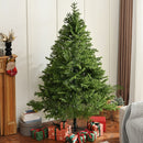7Ft Spruce Full Christmas Tree Unlit With Hinged Branches And Foldable Stand - Green