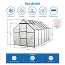 Polycarbonate Greenhouse Raised Base And Anchor Aluminum Heavy Duty Walk-In Greenhouses For Outdoor Backyard In All Season
