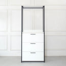 Fiona - Contemporary Wood And Metal Walk In Closet With Drawers