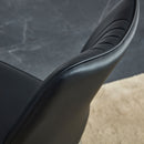Medieval Modern Dining Chairs With Cushions And Metal Legs Material (Set of 4) - Black