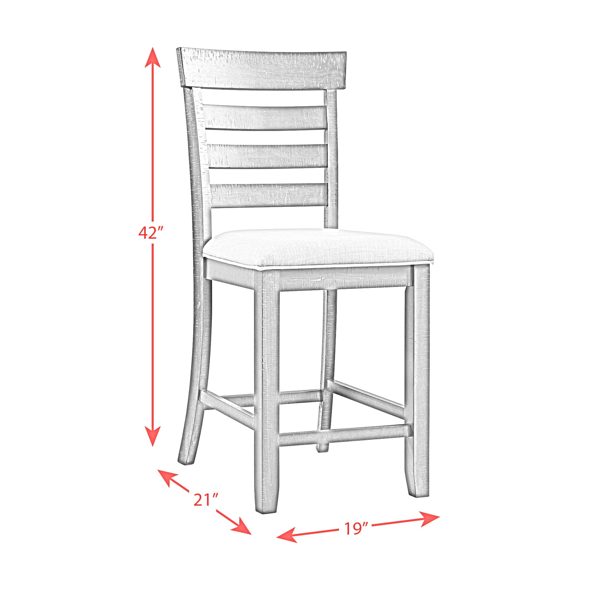 Colorado - Counter Side Chair With Cushion Seat (Set of 2) - Charcoal