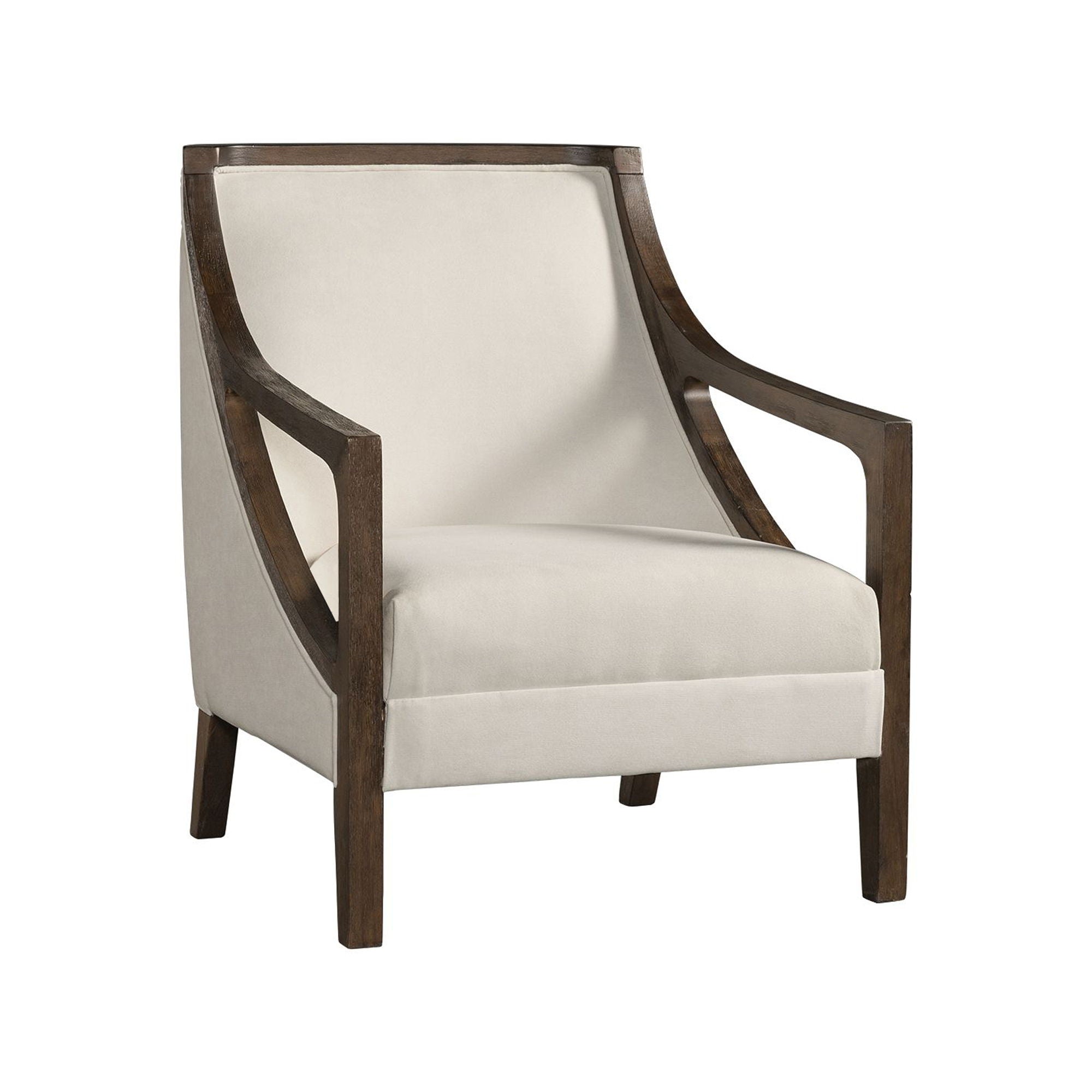Hopkins Accent Chair With Brown Frame in Beige by Elements International