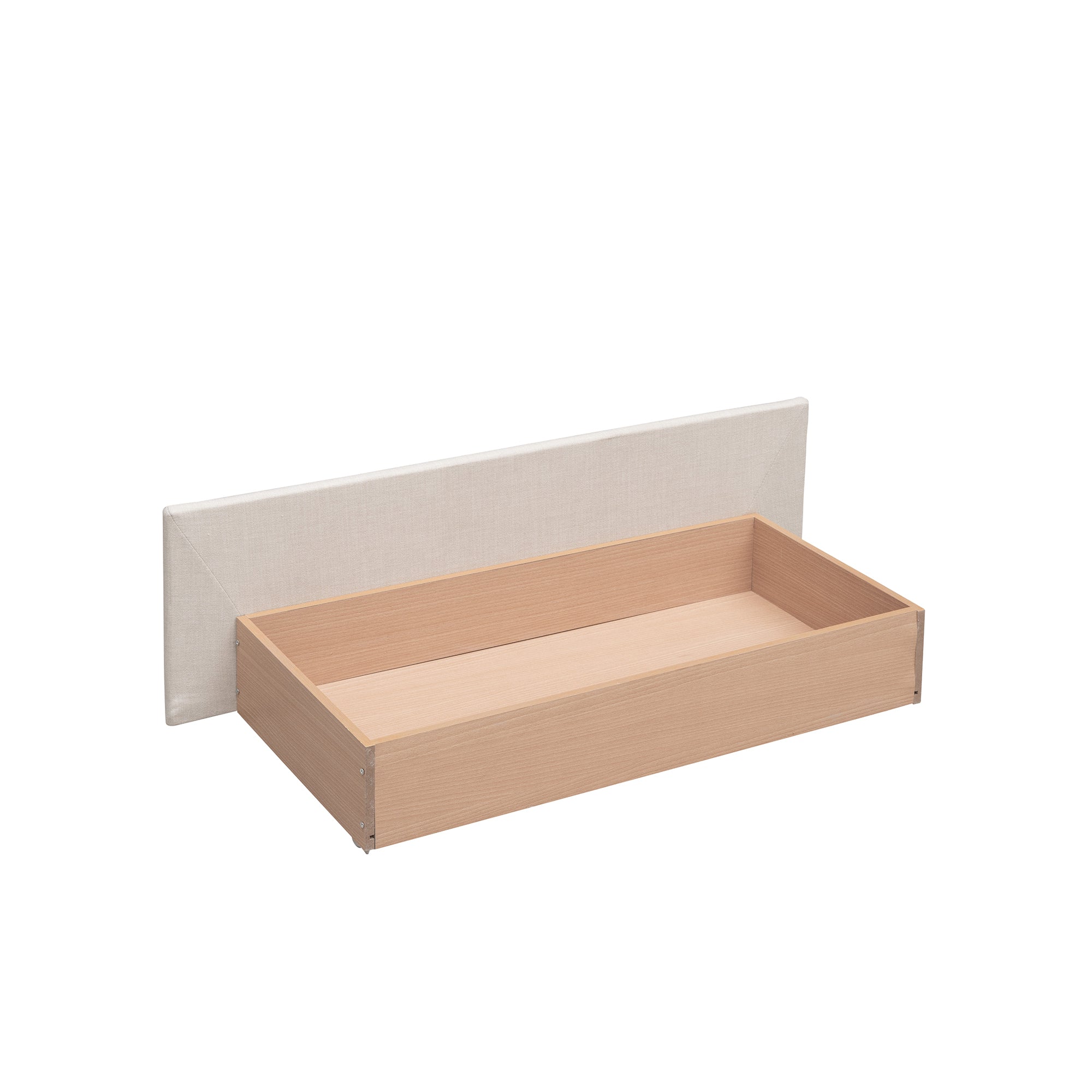 Upholstered Platform Bed with 2 Drawers and 1 Twin XL Trundle, Linen Fabric, Queen Size - Dark Beige(OLD SKU :LP000314AAA)