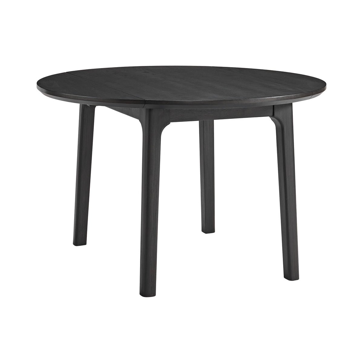 Garcia 3 Piece Dining Set (Round Drop Leaf Table And 2 Chairs) in Black by Elements International, view 14