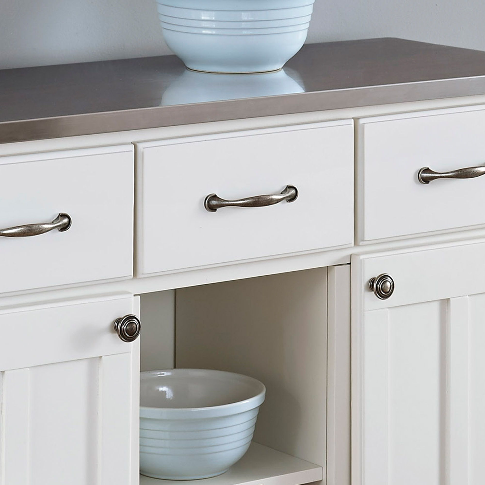 Buffet Of Buffets - Wood Buffet With Stainless Steel Top