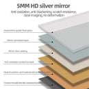 LED Bathroom Mirror Vanity Mirrors With Front Lights Wall Mounted Anti-Fog Frameless Make Up Mirror With Light Copper Free Silver Mirror Horizontal Or Vertical - Silver