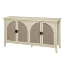 Rattan 4 Door Cabinet, Suitable For Bedroom - Natural