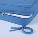 Outdoor Deep Seat Cushion Set Waterproof Fade Resistant Patio Furniture Cushions, Removable Covers, Adjustable Straps & Handles - Navy Blue