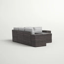 Modern Patio Rattan Sectional Set With Cushions