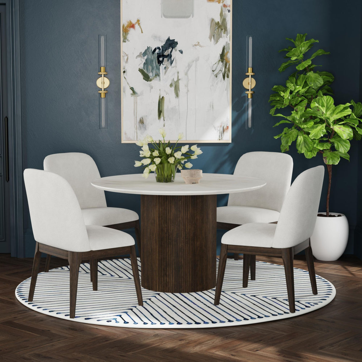 Sylvie Standard Height Dining Set in Black by Elements International, view 21