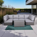 Comfortable Modern Patio Rattan Sectional Set With Cushions