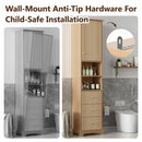 Tall Bathroom Cabinet With 1 Door, 3 Drawers, Open Storage - Wood