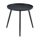 Modern 3 Piece Set, Anti - Spill Round Coffee Table, 2 Rattan Swivel Chairs, Outdoor Patio Furniture For Tea Time - Black / Wood