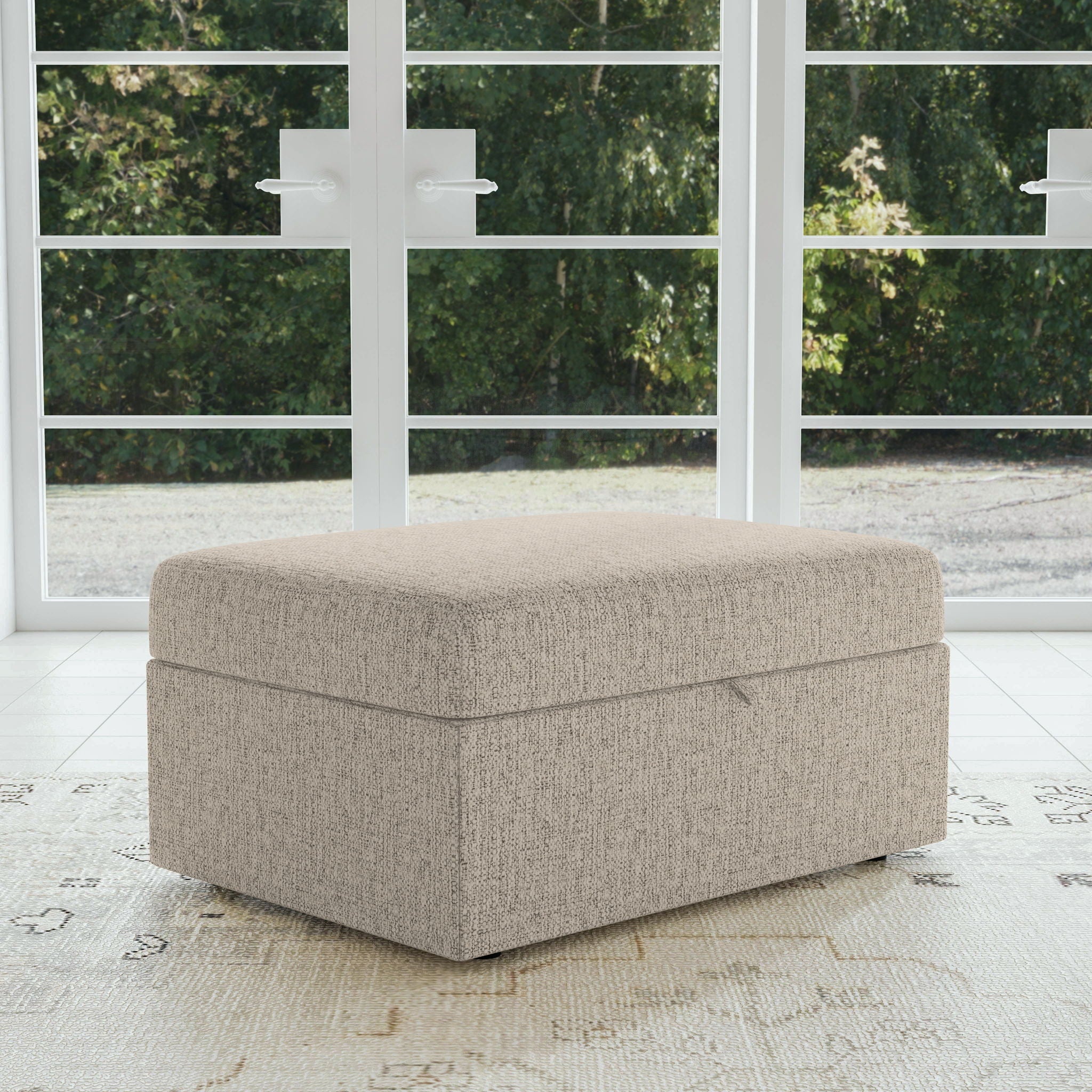 Sky - Fabric Storage Ottoman