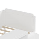 Daybed With Storage Shelves And Lockers, Multi Functional Bed With Study Desk And Matching Stool