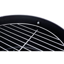 Heavy Duty Round Bbq Grill 17" Steel Charcoal Smoker For Outdoor Cooking - Black