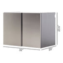 Nova Series - Wood Base Door Wall Mounted Garage Cabinet Soft Closing Water Resistant - Dark Gray