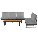 Outdoor Sectional Sofa Set With Adjustable Reclining Seats