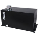 Heavy Duty Hydraulic Fluid Tank 10 Gal Steel Reservoir With Strainer, Gauge & Breather Cap For Tractors & Trucks - Black