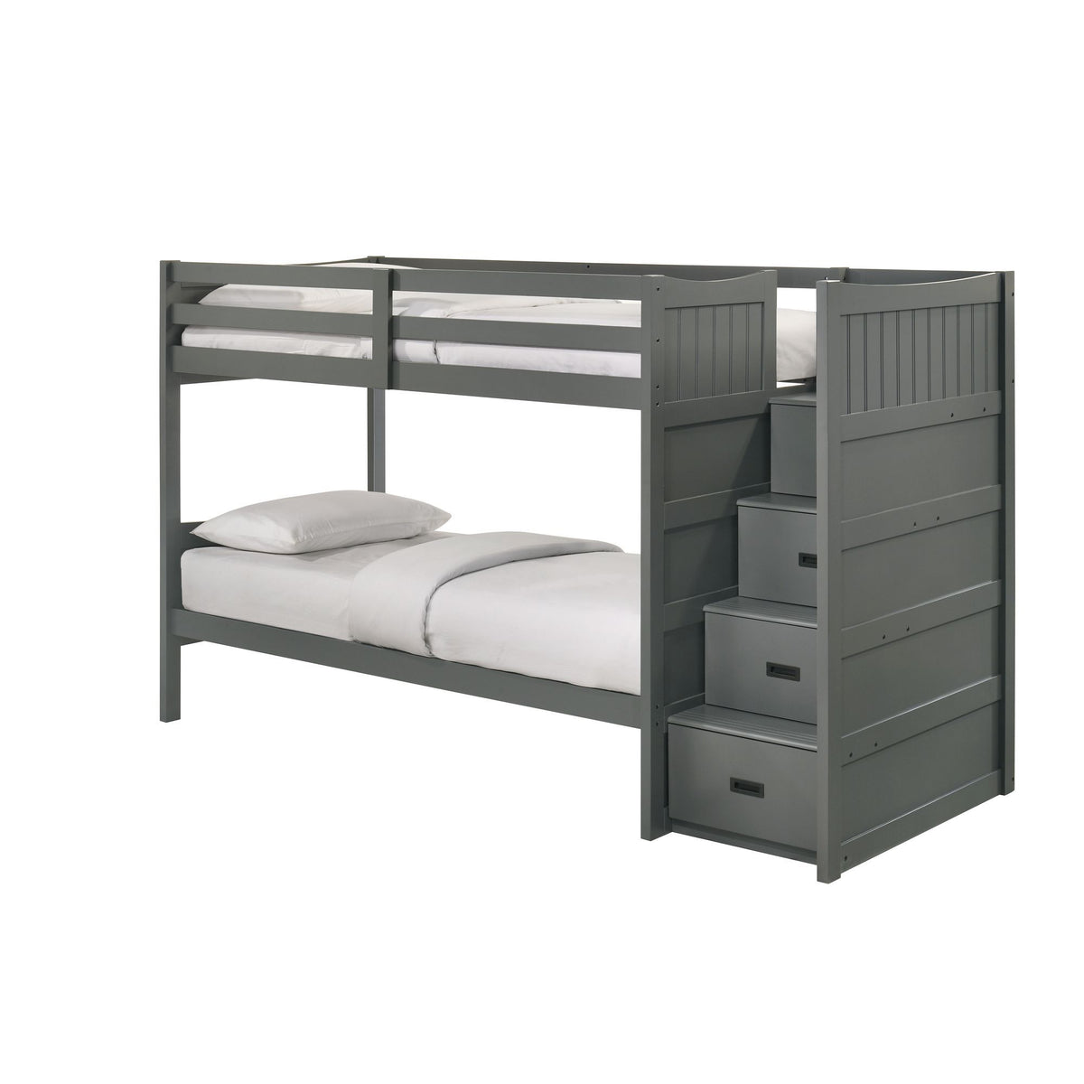 Sami Step Bunk With Right Headboard in Dark Brown by Elements International, view 6